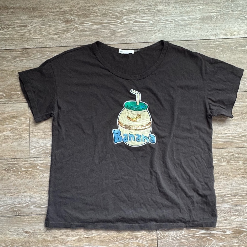 Grey Lab Banana Sequined‎ Graphic Tee